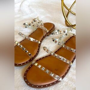 Jelly studded gladiator sandals